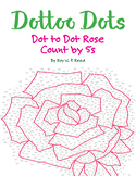 Skip Count by 5s, Dot to Dot Spring Rose Math Activity