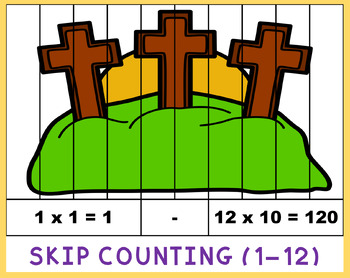 Preview of Skip Counting (1 - 12) - Good Friday Theme