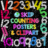Skip Counting 1-12 Posters and Matching Clipart