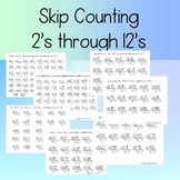 Skip Counting 2's-12's Independent Practice or Center Station