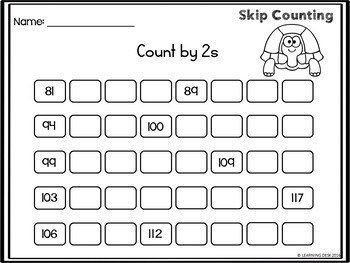 Skip Counting Worksheets by Learning Desk | Teachers Pay Teachers