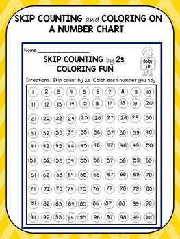 Skip Counting Worksheets Coloring Fun by Dana's Wonderland | TpT