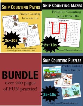 Preview of Skip Counting 2s-10s BUNDLE!