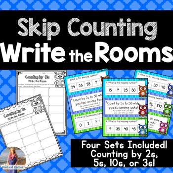 Preview of Skip Counting 2s, 5s, 3s, 10s Write the Rooms **4 SETS**