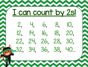 skip counting anchor charts 2s 12s 25s 50s 100s 2 sizes by mr ob