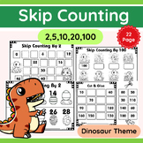 Skip Counting By 2,5,10,20,100 Dinosaur Theme Number Math 