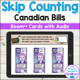 Skip Counting Canadian Bills Boom™ Cards - Financial Literacy