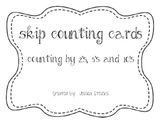 Skip Counting Cards - Bundled