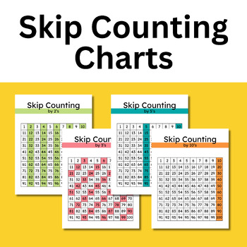 Preview of Skip Counting Charts | 4 Charts (counting by 2's, 3's, 5's and 10's)