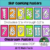Skip Counting Classroom Posters 1's - 12's