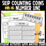 Skip Counting Coin Values on a Number Line, Matching Coins