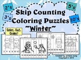 Skip Counting Coloring Puzzles {WINTER}