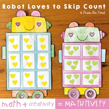 Preview of Skip Counting Craft for Valentines Day