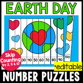 Earth Day Math Center Activity, Number Order Puzzles, Kind