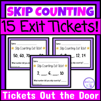 Preview of Skip Counting Exit Tickets Assessments Skip Counting Numbers Special Ed Math