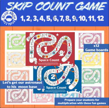 Preview of Skip Counting Game / Skip Count Board Game Math Count by 2s 5s 10s 1-12