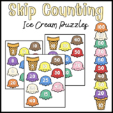 Skip Counting Ice Cream Puzzles 
