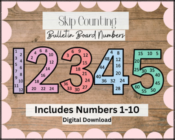Preview of Skip Counting, Large Numbers Multiples, Math Visual Aide Neutral