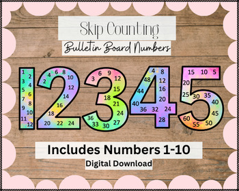 Preview of Skip Counting Math Visual Aide Watercolor