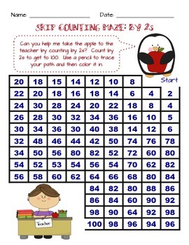 skip counting maze 2s 5s and 10s by miss stevens tpt
