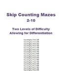 Skip Counting Mazes - learn multiples by working through mazes