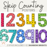 Skip Counting | Multiples Large Number Display | Rainbow Brights Classroom Decor