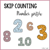 Skip Counting/Multiplication Facts Number Posters - BOHO Theme
