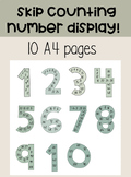 Skip Counting Number Display - Eucalyptus Green/Boho/Neutrals
