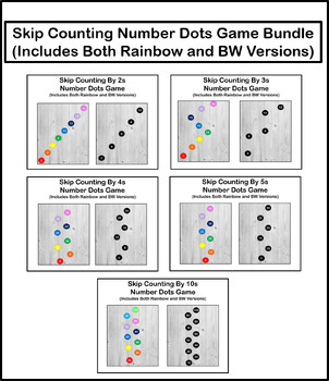 Preview of Skip Counting Number Dots Game Bundle