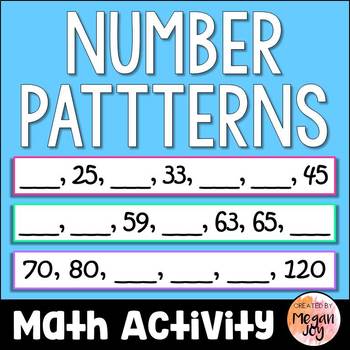 Preview of Skip Counting Number Patterns Math Center