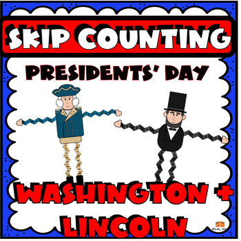 Preview of Skip Counting PRESIDENTS' DAY PATRIOTIC MATH CRAFT ACTIVITY PROJECT BULLETIN