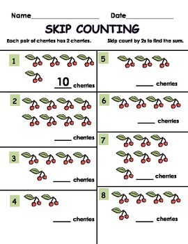 Skip Counting Packet: 2s, 3s, 5s, 10s and 100s Worksheet Printables