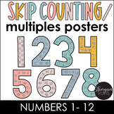 Skip Counting Posters - Boho Rainbow - Multiples Posters