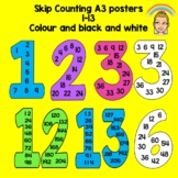 Skip Counting Posters - Colour and B&W