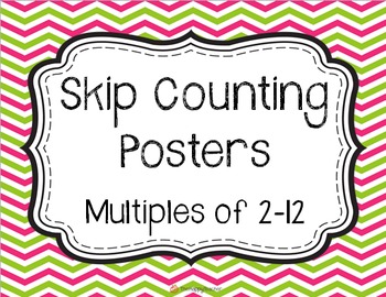 Preview of Skip Counting Posters: Multiples 2-12 {FREE!}