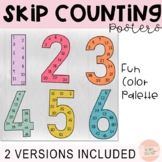 Retro Skip Counting Posters, Number Display, Multiplication Facts
