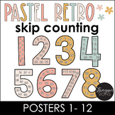 Skip Counting Posters - Pastel Retro Colors - Multiples Posters