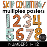 Skip Counting Posters - Retro - Multiples Posters