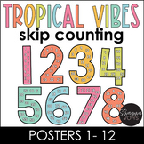 Skip Counting Posters - Tropical Vibes - Multiples Posters