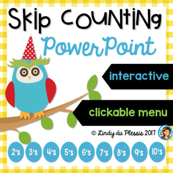 Preview of Skip Counting PowerPoint (counting in 2, 3, 4, 5, 6, 7, 8, 9, & 10's)