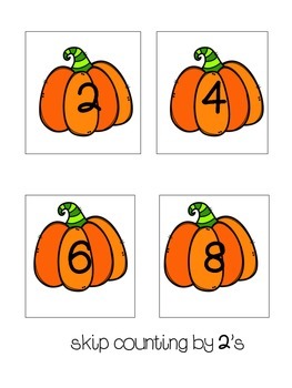 Skip Counting Pumpkins Bundle! 2-10 by Special Inspirations | TpT