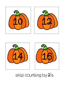 Skip Counting Pumpkins Bundle! 2-10 by Special Inspirations | TpT