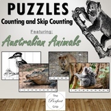 Skip Counting Puzzles featuring Australian Animals
