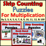 Skip Counting Puzzles for Multiplication by 2 - 12 and 100 Bundle