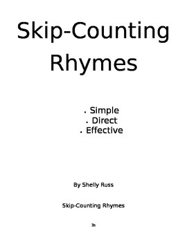 Preview of Skip-Counting Rhymes