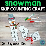 Skip Counting Snowman Craft - Count by 2s, 5s, and 10s - W
