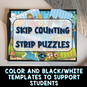 Preview of Skip Counting Strip Puzzles: by 1's, 2's ,3's, 4's, 5's ,6's, 7's,'8's,'9's,10's