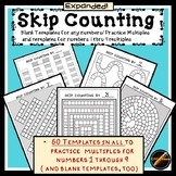 Skip Counting Templates / Worksheets  for Any Number and N