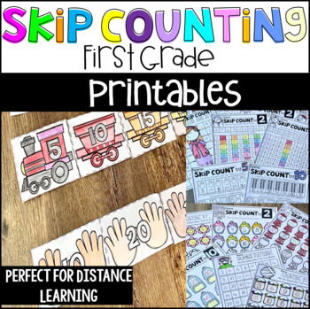 Preview of Skip Counting Worksheets Printables Activities First Grade