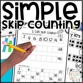 Preview of Skip Counting Worksheets - No Prep & Simple- Skip Count By 2's, 5's, 10's, 100's